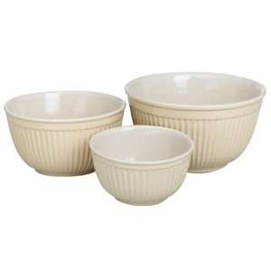 Typhoon Vintage Kitchen Mixing Bowls, Set of 3, Cream  