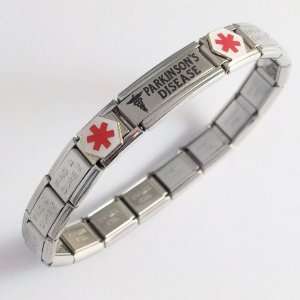   Palsy Medical ID Alert Italian Charm Bracelet Awareness Jewelry
