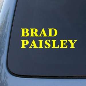 BRAD PAISLEY   Vinyl Car Decal Sticker #1842  Vinyl Color Yellow
