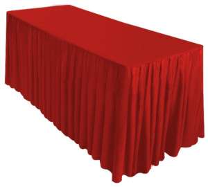 Fitted Table Jacket Skirt Cover Trade Show Party RED  