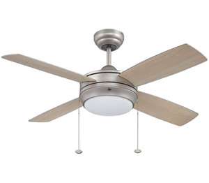   44 LAVAL BRUSHED PEWTER MODERN 4 BLADE PULL CHAIN Ceiling Fan  