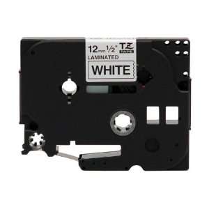 Laminated Black on White Tape (1/Pkg) (26.2 Ft.) For use in TZ P Touch 