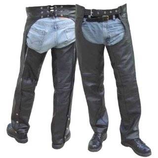 Black Leather Motorcycle Chaps   Leatherbull (Free U.S. Shipping) by 