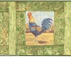   Chicken Crackle Country Frame Green Blue Kitchen Wall paper Border