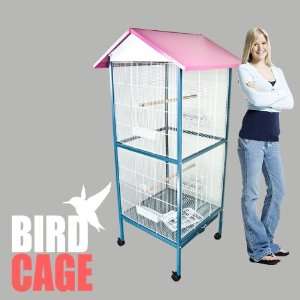  Bird Cage Large Black Parrot Cockatiel Parakeet Finch 