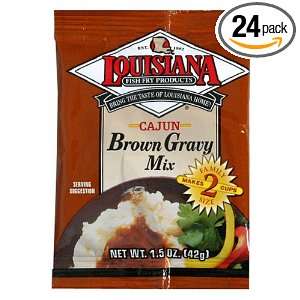 Louisiana Fish Fry Products Cajun Brown Gravy Mix, 1.5 Ounce Bags 