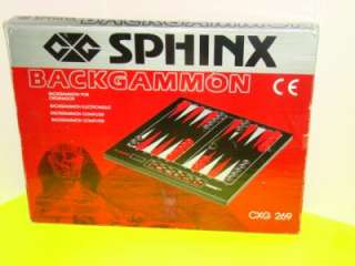 Vtg SPHINX BACKGAMMON COMPUTER CXG 269 8 Levels Doubling NIB Game 