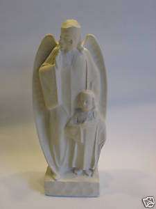 Vintage Cast Concrete Carved Angel Child Sculpture WOW  