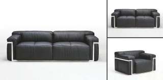 F58 Modern Italian Leather Living Room Set Contemporary Sofa FREE 