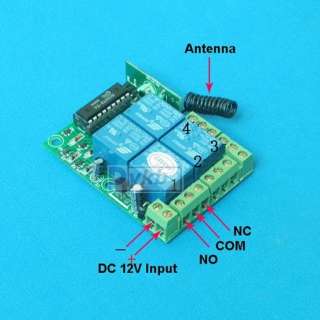   RF Wireless 4 Channel Remote Control Switch Board Controller  