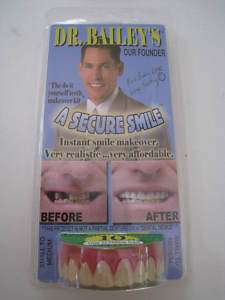 DEFECT perfect secure smile fake Cosmetic TEETH LARGE  