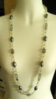 Silver Tone Costume Jewelry Single Strand Necklace  