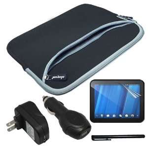   Charger + Rapid Car Charger + Black Stylus Pen for HP Touchpad 9.7