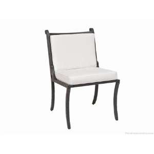   Cast Aluminum Side Patio Dining Chair Cherry Finish