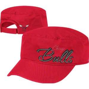  Chicago Bulls Womens Red adidas Military Hat Sports 