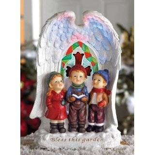   Garden Christmas Children Caroling Solar Statue By Collections Etc