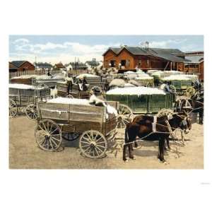  Cotton Wagons Giclee Poster Print, 24x32