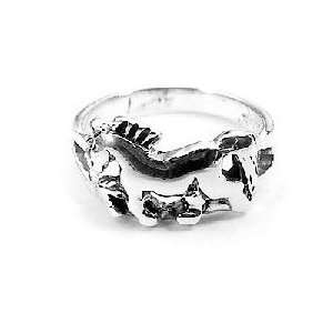  Childs Sterling Silver Baby Unicorn Horse Ring Size 4 