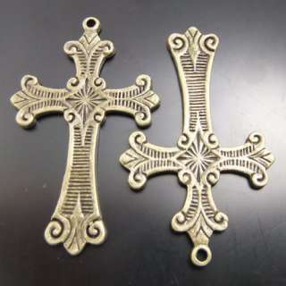 antique bronze jewellry cross charm pendant 12pcs 02704  