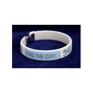   Ribbon Fabric Bangle Bracelet Find The Cure (Adult Size 24 Bracelets