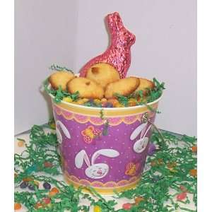 Cakes 1 lb. Coconut Macaroon Cookies in a Purple Bunny Pail with Jelly 