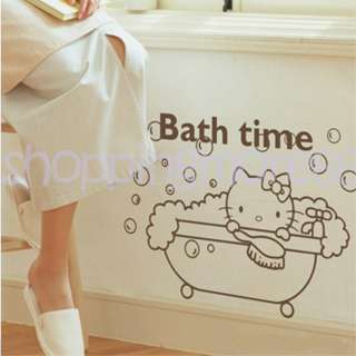 Hello Kitty having bath Cute Wall Sticker Home Decor x 1pc  