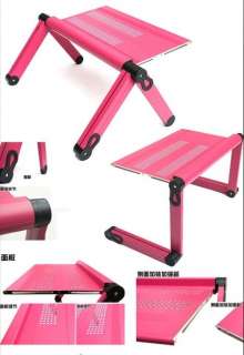 New Cool Laptop/Notebook Book Folding Desk Stand Tray Pink  
