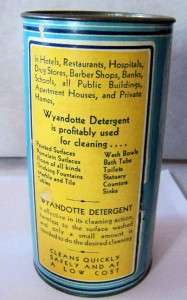   AMERICAN INDIAN WYANDOTTE DETERGENT CAN CIRCA 1907 MICHIGAN  