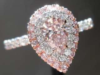  Light Pink VVS1 GIA Double Halo Ring R4056 Diamonds by Lauren  