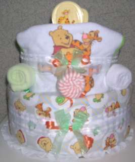 GRAND WINNIE THE POOH THEME DIAPER CAKE~GIFTS BY JAYDE  