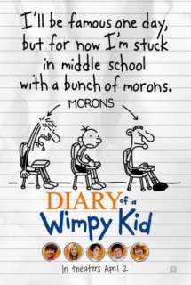 DIARY OF A WIMPY KID   2010 Original 1 Sheet Movie Poster   Advance 