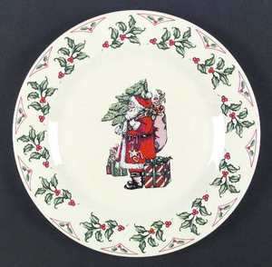   Christmas Santa Claus with Holly Salad Plate(s) Christmas Dishes