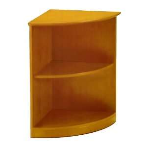  Small Corner Bookcase with Adjustable Shelves in Golden 