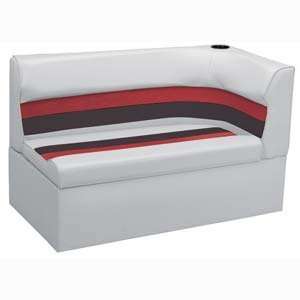  Pontoon 45 Right Corner Lounge Seat Gray Charcoal Red 