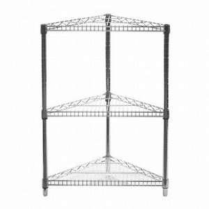   Wire Shelving Triangle Corner Unit with Three Shelves