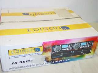 NEW EDISON ED 8800K DUAL DJ CD/CDG KARAOKE PLAYER  
