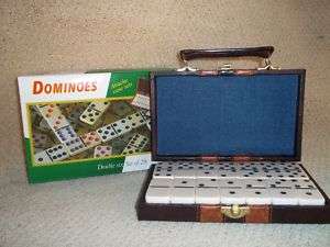 Dominoes Double 6 In a Dlx Leatherette Briefcase 28 Pcs  