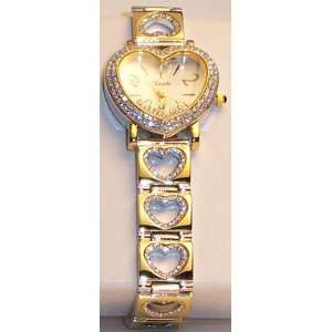 Crystal Heart Watch Face With Floating Stones Womens Xanadu Heart 