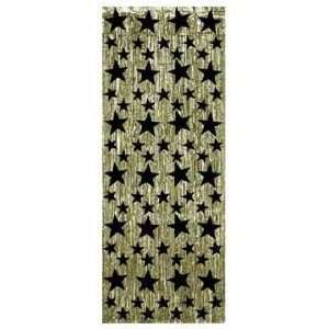  Gold Curtain with Black Stars 