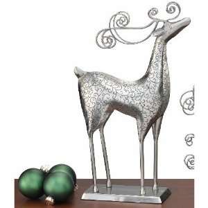  Christmas Reindeer Decor Up Silvertone   Regal Art #T220 