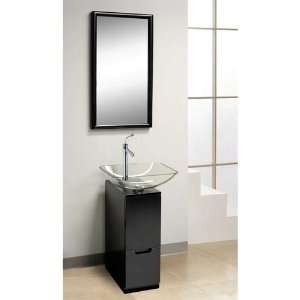   DLVG 615 BK Wall Mounted Bath Cabinet Vanity   Black