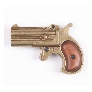  1866 Double Barrel Derringer Non Firing Replica  Brass 