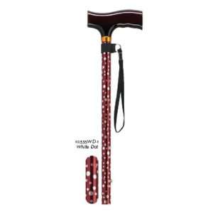  Drive Derby / Tee Handle Walking Cane   Red with White 