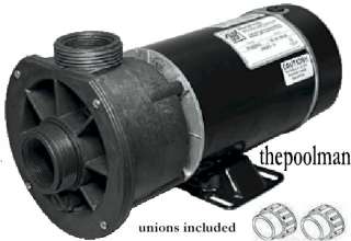 Waterway 2 Horsepower Two Speed Spa Pump with Unions  