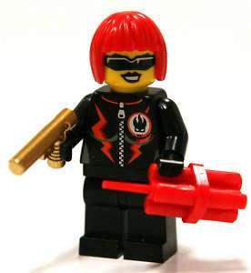 LEGO Agents Dyna Mite Red Hair Minifig Minifigure *New*  