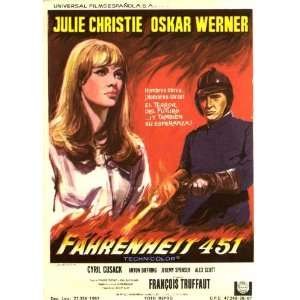  Fahrenheit 451 (1967) 27 x 40 Movie Poster Spanish Style A 