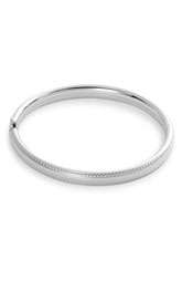 Marathon Bead Edge Silver Bangle (Infant) $56.00