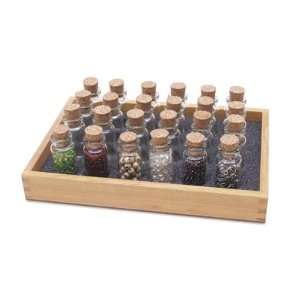  Wood Bottle Storage Tray, 7 1/4 By 5 1/4 By 1 Inches Arts 