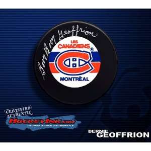  Bernie Geoffrion Montreal Canadiens Autographed/Hand 
