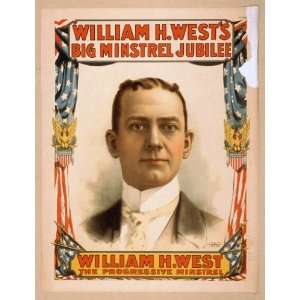  Poster William H. Wests Big Minstrel Jubilee 1899